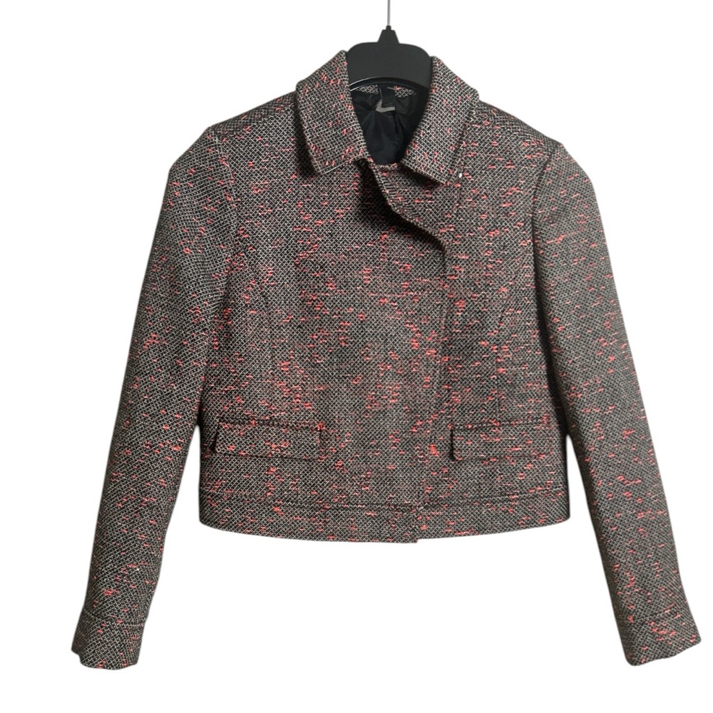 J Crew Tweed Cropped Moto Jacket Size 4